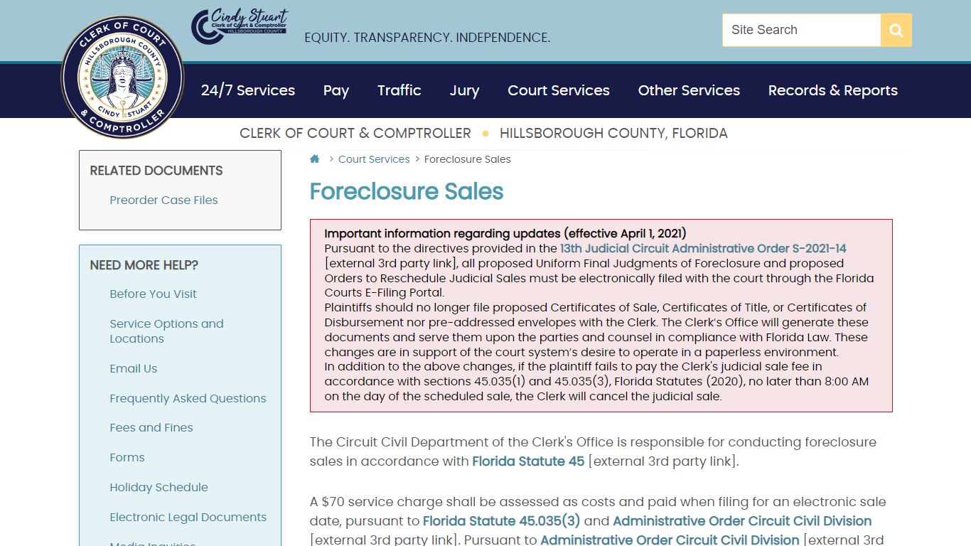 Foreclosure Sales | Hillsborough County Clerk
